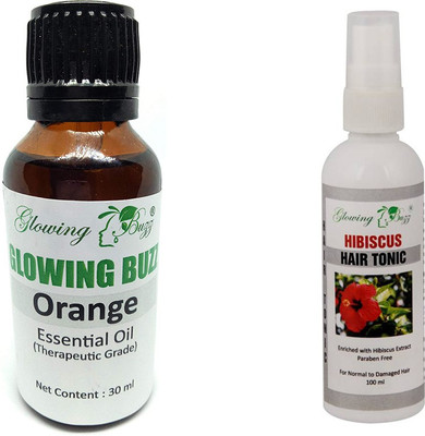 

Glowing Buzz Combo of orange essential oil and hibiscus hair tonic(Set of 2)