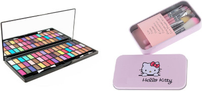 

Butees18 Makeup Brush Set and perfect 51 color eyeshadow (Set of 2)(Set of 2)
