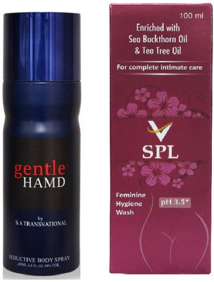 

Hamd Gentle Deodorant Spray 1pc. & VSPL Feminine Hygine Wash 1pc. P of 2(Set of 2)