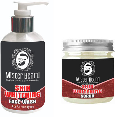 

Mister Beard SKIN WHITENING FACEWASH WITH SKIN WHITENING SCRUB(Set of 2)