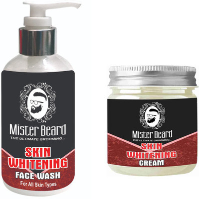 

Mister Beard SKIN WHITENING FACEWASH WITH SKIN WHITENING CREAM(Set of 2)