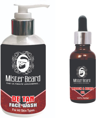 

Mister Beard DE TAN FACEWASH WITH MOOCH OIL(Set of 2)
