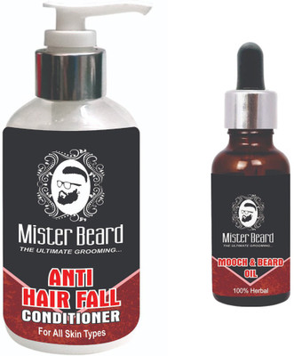 

Mister Beard ANTI HAIR FALL CONDITIONER WITH MOOCH OIL(Set of 2)