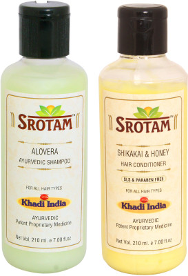 

Srotam Aloevera Shampoo And Shikakai & Honey Conditioner Sls-paraben Free (Set Of 1 Bottle Each)(Set of 2)