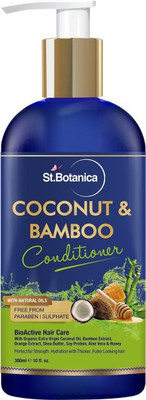 

StBotanica Coconut & Bamboo Hair Conditioner, 300ml - For Hair Strength & Hydration, with Organic Virgin Coconut Oil, Shea Butter & Aloevera.(300 ml)