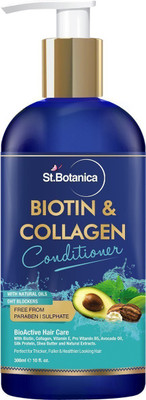 

StBotanica Biotin & Collagen Hair Conditioner, 300ml - For Thicker, Fuller and Healthy Hair, with Pro-Vitamin B5, E, Saw Palmetto & Shea Butter(300 ml)