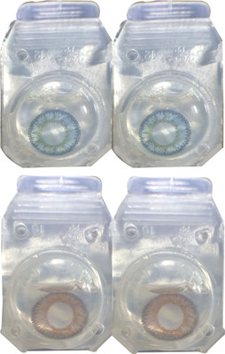 

CRYSTAL EYE Blue Brown monthly contact lens Monthly Contact Lens(0.0, blue, brown, Pack of 2)