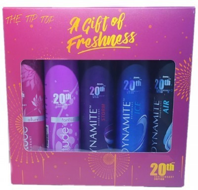 

THE TIP TOP DYNAMITE DEODORANT PACK OF 5 DEODORANT Deodorant Spray - For Boys & Girls(379 ml, Pack of 5)
