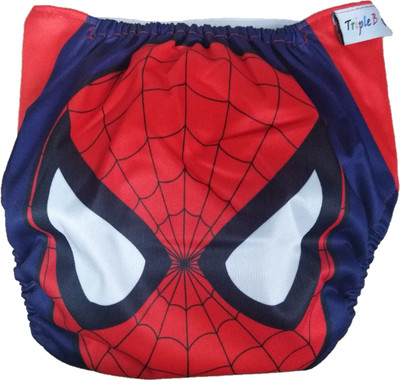 

Triple B Spiderman print one size reusable pocket style cloth diaper - L - L