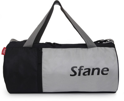 sfane Trendy Men & Women Grey Sports Duffel Gym Bag(Grey, Black), Black;grey