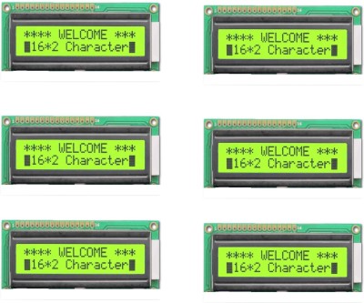 

Techwiz 6 Piece 16x2 Characters (Alphanumeric) LCD Display - with LED Backlight Educational Electronic Hobby Kit