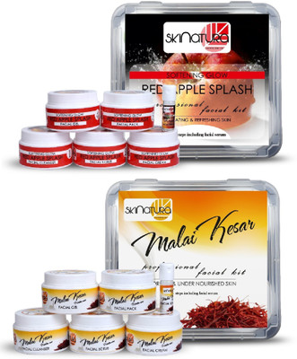 

Skinatura Red Apple Splash + Malai Kesar Professional Facial Kit 620 g(Set of 2)