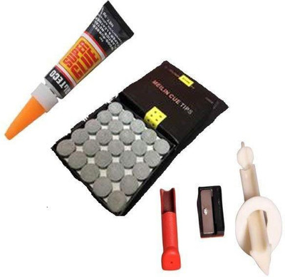 

Laxmi Ganesh Billiard Combo of MEILIN CUE TIP 10MM (50 PCS)+Glue Gel +TIP Modifier Glue(50 ml)