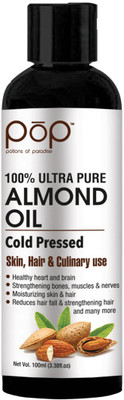 

Potions of Paradise 100% Pure Almond Oil 100ml - Badam Tel for skin, hair and Culinary use Hair Oil(100 g)