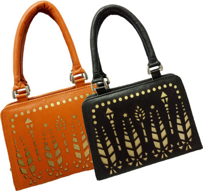 

landloper Hand-held Bag(Black, Tan)
