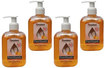 

Himalaya Pure Hand Sanitizer Orange fragrance Set of 4 packs 250 ml each Total 1000 ml(1000 ml, Pump Dispenser, Pack of 4)