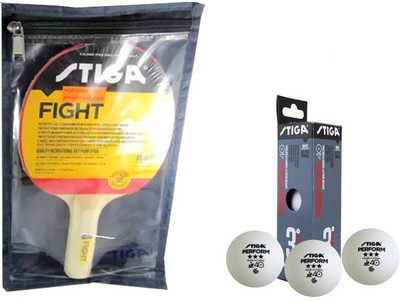 

Stiga Fight Table Tennis (1 Racquet), (1 Cover), (Perform 40+ "3 balls ") Table Tennis Kit