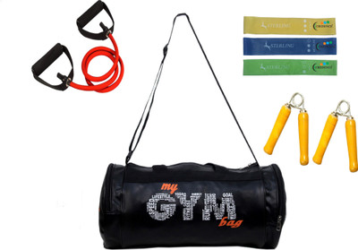 

Credence My Gym Bag With Loop Bands 1toning Tube and 2 wooden hand grip Gym & Fitness Kit