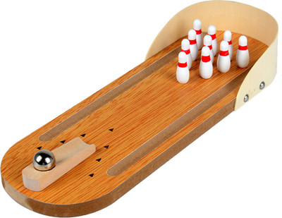 

Assemble Wooden Mini Bowling Game Set with Lane: Best Interactive Desktop Game for Kids and Adults - Easy to Play - Perfect Kids Bowling Set(Multicolor)