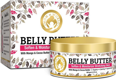 

Mom & World Belly Butter with Mango & Cocoa Butter, 100gm - Soften & Moisturizes Stretching Skin(100)