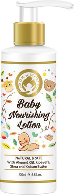 

Mom & World Baby Nourishing Lotion - With Almond Oil, Aloevera, Shea & Kokum Butter - 200ml(200 ml)