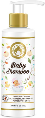 Mom & World Tear Free Baby Shampoo With Organic Moroccan Argan Oil & Oats Extract - No SLS / Paraben(200 ml)