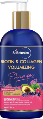 

StBotanica Biotin & Collagen Volumizing Hair Shampoo - No SLS/Sulphate, No Parabens, No Silicon(300 ml)