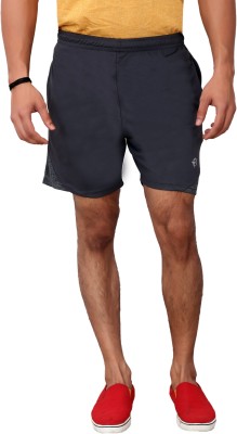 AWACK Solid Men Grey Sports Shorts