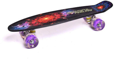 

Bestie Toys printed beautiful feeling skateboard high quality for kids and adult 3 inch x 6 inch Skateboard(Multicolor, Pack of 1)
