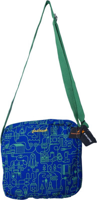 

Fastrack Girls Casual Green, Blue, Yellow Canvas Sling Bag, Blue;green;yellow