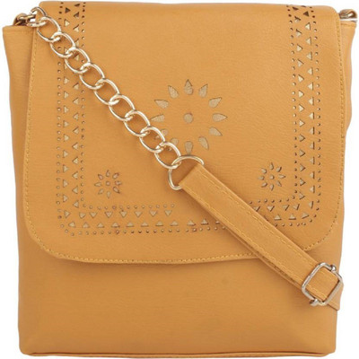 

Zakra Women Casual Tan PU Sling Bag