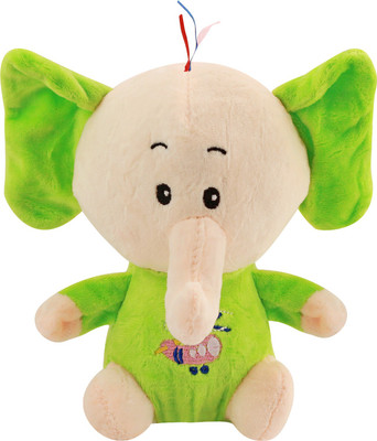 

Miss & Chief Cute Sitting Ganesha Elephant Plush | Stuffed Toy For Toodlers - Green Colour - 21 cm(Green)