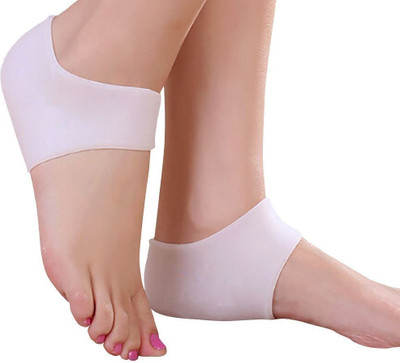 

holiday Gel Heel Socks for Pain Relief, Dry Hard Cracked Heel Repair Cream, Foot Care Heel Support (, White