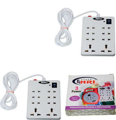 

NXT POWER 8+1 (2 PCS) 8 Socket Surge Protector(White)