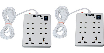 

NXT POWER 8+1 (2 PCS) 8 Socket Surge Protector(White)