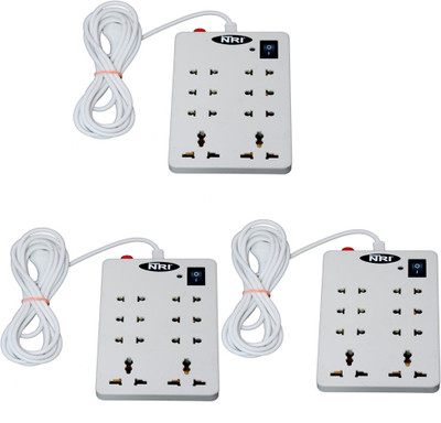 

NXT POWER 8+1 (3 PCS) 8 Socket Surge Protector(White)