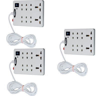 

NXT POWER 8+1 (3 PCS) 8 Socket Surge Protector(White)