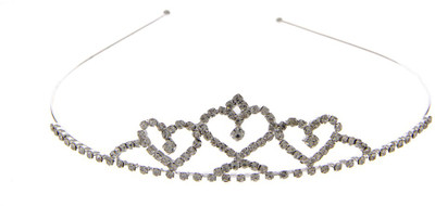 

Anuradha Art Jewellery Crown(Silver, White, Pack of 1)