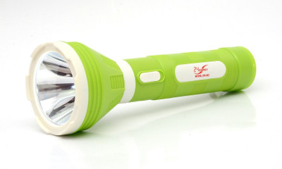 

24ENERGY EN-503 Rechargeable Everyday Purpose Torch Lamp with Strong and Weak Light Option Flashlight with 5W Hi Power LED Torch ideal for Camping Hiking Outdoor and Everday purpose Torch(Green : Rechargeable)