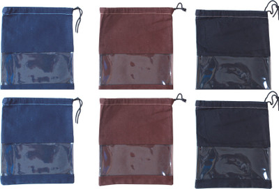 

Withit Shoe Pouch(Brown, Black, Blue), Black;brown;navy blue