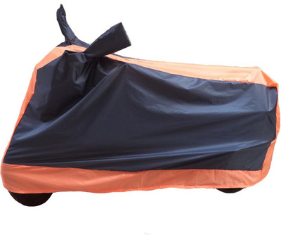 BikenWear Two Wheeler Cover for Suzuki(Sling Shot Plus, Black, Orange)