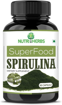 

Nutriherbs Spirulina the superfood for Men & Women | weight loss capsules(90 No)