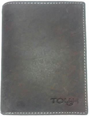 

TOUGH Men Brown Genuine Leather Wallet(10 Card Slots), Cognac brown