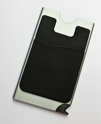 

GoArtea Men Grey, Black Aluminium Card Holder(7 Card Slots), Grey with pouch