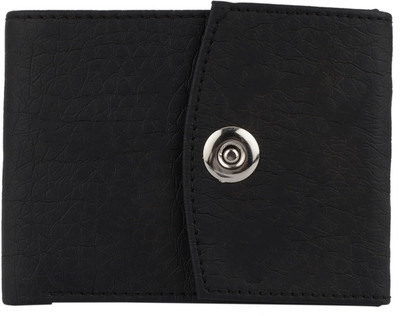 

Mad Skull Men Tan Artificial Leather Wallet(6 Card Slots), Black