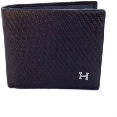 

luxury designer Men Black Artificial Leather Wallet(5 Card Slots)
