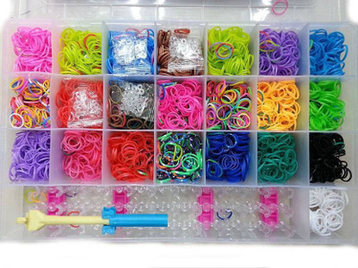 

Assemble 4200 Rainbow loom band Craft Kit + METAL HOOK