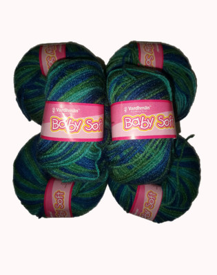

Vardhman BABY SOFT WOOL PACK OF 6 150GM MULTI ROYAL GREEN SHADE NO. 72