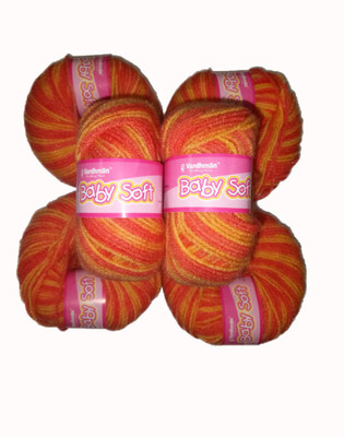

Vardhman BABY SOFT WOOL PACK OF 6 150GM MULTI ORANGE SHADE NO.283
