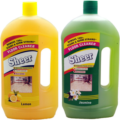 

Sheer Disinfectant Floor Cleaner 2X900ml (Combo Pack Lemon,Jasmine) Lemon,Jasmine(1800 ml, Pack of 2)